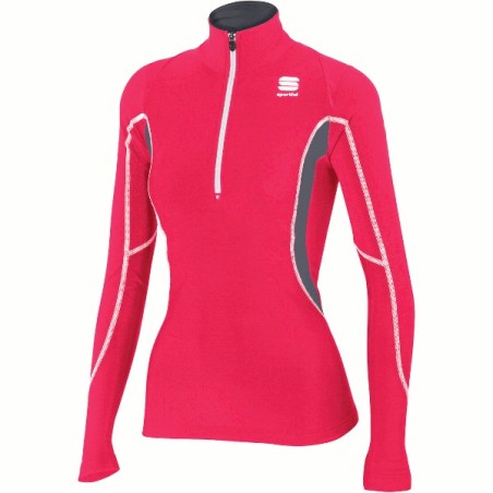 Vinter Skjorte for kvinner Sportful Cardio Evo Tech Top W Kirsebær/mørk grå